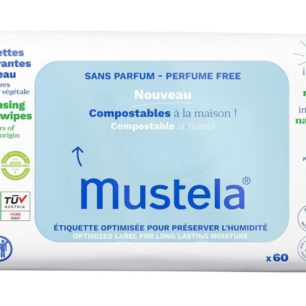 Mustela Lingettes de Coton Bio à l’Eau certifiées BIO