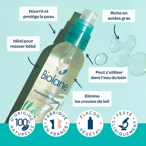BIOLANE - Huile d'amande douce