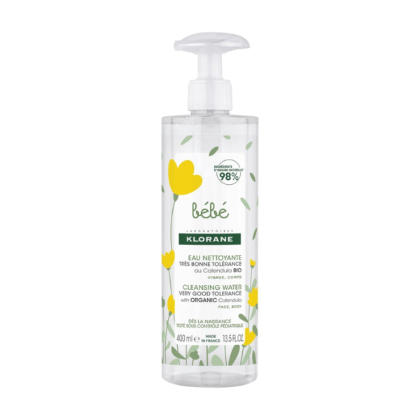 Klorane Bébé Eau Nettoyante Sans Rincage 400ml