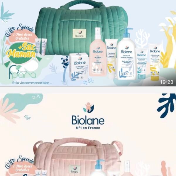 Coffret biolane bebe avec sac a maman